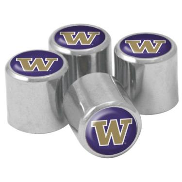 Imagem de NCAA Washington Huskies Tampa de haste de válvula de pneu de metal, pacote com 4
