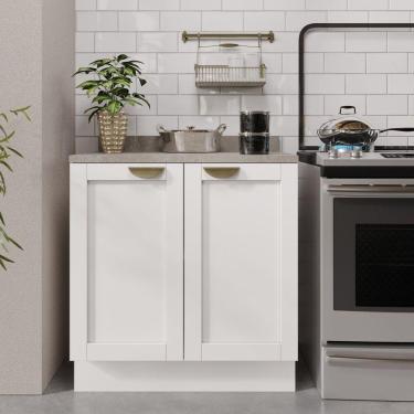 Imagem de Balcão 2 Portas 80cm Arizona CabeCasa MadeiraMadeira Branco