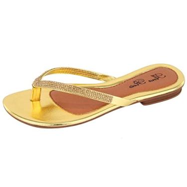 Imagem de Chinelo Rasteirinha Feminina Strass Confort Leve