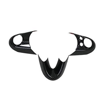 Imagem de RQING Fit for 2018 2019 2020 Mini Cooper/Mini Cooper S Painel de acabamento de volante Acabamento ABS Fibra de carbono