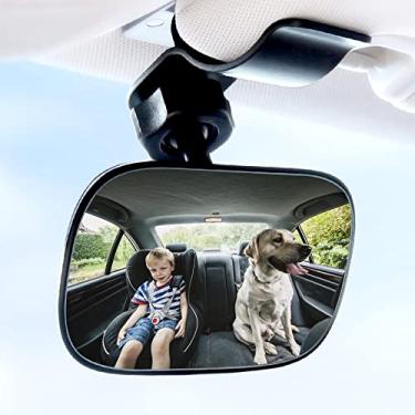 Imagem de Espelho retrovisor interior universal para o carro, espelho convexo amplo ângulo para visualização de passageiros traseiros