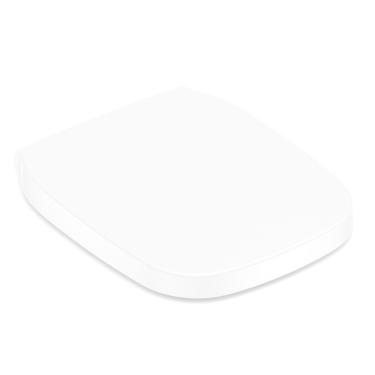 Imagem de Assento Sanitário com Queda Amortecida Debba Square Roca Branco Brilhante