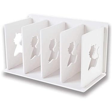 Imagem de KIZQYN Estante de livros de armazenamento de mesa estante de mesa estante de estudante dormitório de mesa prateleiras organizadores de arquivos estante