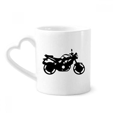 Imagem de Caneca de contorno de padrão mecânico de motocicleta caneca de café cerâmica copo de coração de vidro