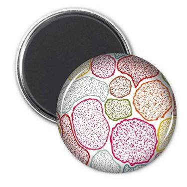 Imagem de Adesivo de decoração de ímã de geladeira biológico com estrutura de células de microscópio colorido