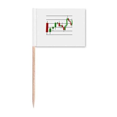 Imagem de Marcador de palito de dente com curva de linha de perda de lucro para decoração de festa