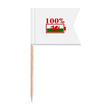 Imagem de Capacidade da bateria Wales Art Deco Presente Fashion Palito Bandeiras Marcação de Rotulagem para Bolo Festa Prato de Queijo