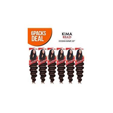 Imagem de Harlem125 Tranças de cabelo sintético Kima Braid Ocean Wave 20 (pacote com 6, 1) por Harlem 125