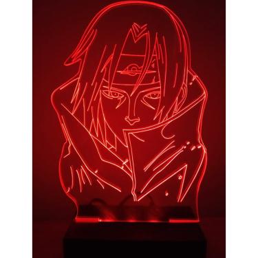 Imagem de Luminária Decorativa Abajur Led Itachi Uchiha Personalizada