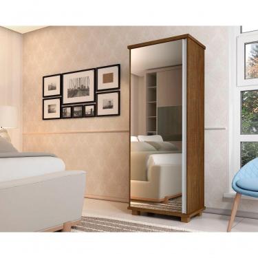 Imagem de Armario Multiuso Com Espelho Quarto Casal Cor Malbec