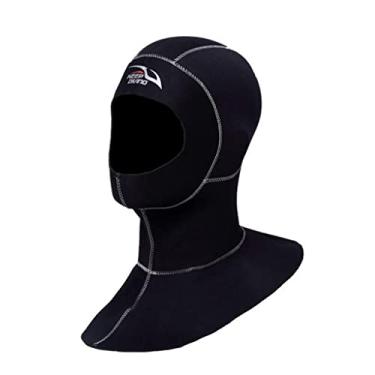 Imagem de Capuz de de Neoprene de 3 Mm Unissex, Neoprene de Hermético, Capuz de Roupa de Neoprene, para /, Costura Branca XXL