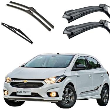 Imagem de Kit 3 Palhetas Limpador Parabrisa Onix 2012 a 2018