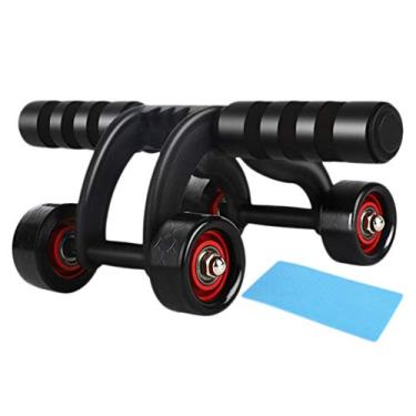 Imagem de Rolo de rodinhas para exercícios em casa, equipamento de treino, rolo abdominal, masculino, feminino, fitness, exercícios