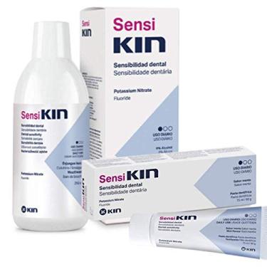 Imagem de KIT SensiKIN (Enxaguatório 500ml + Creme Dental 90g)