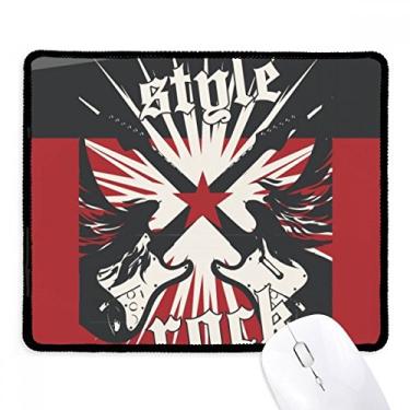 Imagem de Guitar Rock Passion Mouse pad com estampa de combinação e bordas costuradas Tapete de borracha para jogos