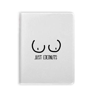Imagem de Caderno de desenho divertido Just Coconuts capa de goma Diário capa macia