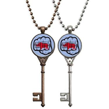 Imagem de OFFbb-USA Colar com pingente de rinoceronte estampado para decoração de casais