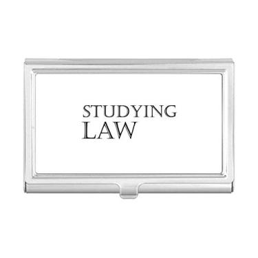 Imagem de Porta-cartões de visita com frases curtas para estudar, lei, caixa de bolso