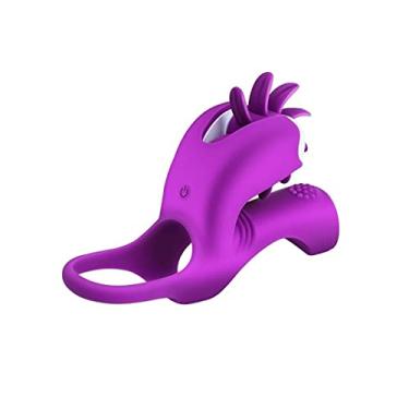 Imagem de Vibratório Anel Rotação Erótica Língua Oral Lambendo Vibrador Clitóris Estimulador Sexual Zatla Shop (Roxo)