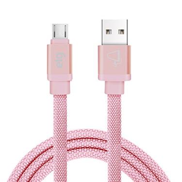 Imagem de Cabo Micro Usb Em Tecido Canvas Reforçado P/ Recarga/Sincronização De Smartphones - 1M - Rosa - Cnv510Pk - Elg, Elg, Cnv510Pk, Rosa