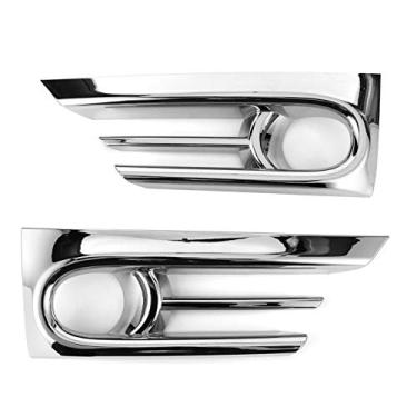 Imagem de Naroote Capa de farol de neblina, moldura de farol de neblina robusta galvanizada, decoração de carro para acabamento de luz automotiva