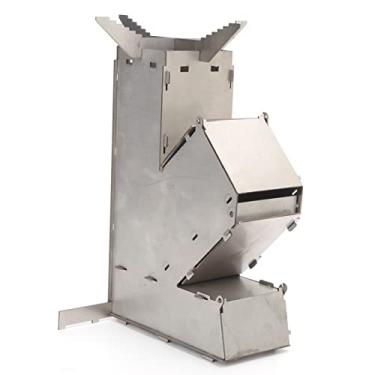 Imagem de Fogão A Lenha Portátil Fogão Foguete Leve Recipiente A Lenha Portátil Para Mochila Aventura Outdoor Cooking Camping