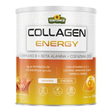 Imagem de Colágeno + Energy - Coenzima Q10, Beta Alanina, Complexo B, 8 gramas de proteínas por porção - Collagen Energy Sunflower (Citrus Twist (Laranja/Tangerina))