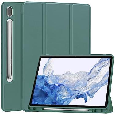 Imagem de Estojo de Capa Slim Case Smart Case Compatible with Samsung Galaxy Tab S9 Case 11inch with Built-in S Pen Holder, Multi-Angle Viewing Protective Case with Soft TPU Back, Auto Sleep/Wake Cover Capa pro