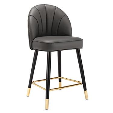 Imagem de Cadeiras de jantar banquetas de bar banquinho de bar para casa sala de estar cadeiras de bar cadeiras de bar cadeiras laterais balcão de café da manhã sala de jantar cadeiras de jantar com almofada de couro PU espesso Tudo está bem