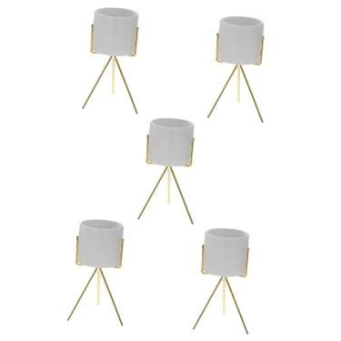 Imagem de PRETYZOOM 5 Pçs Acessórios Cosméticos Escova Suporte Doméstico Suporte De Cozinha Minimalista Solução De Lápis Suporte Para Sala De Aula Recipiente De Cerâmica Papelaria Organizador De Mesa