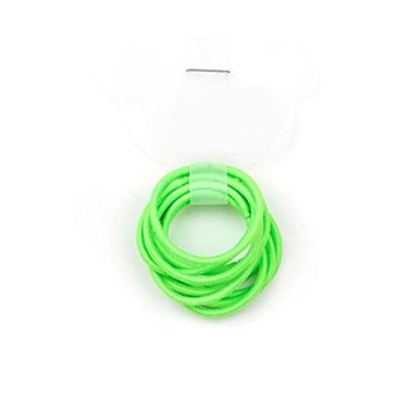 Imagem de La Tartelette 2,4 cm elásticos laços de cabelo para crianças tiaras de cabelo de borracha, Lime, 50 Pcs