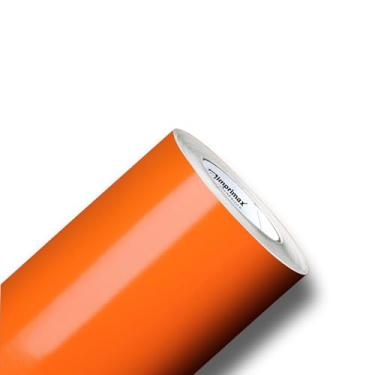 Imagem de Vinil Adesivo 2 metros x 50cm Laranja A Prova D'água Para Envelopamento de Geladeira Móveis