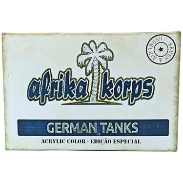 Imagem de Tinta Acrílica para Modelismo Talento, Conjunto Afrika Korps com 5 Cores de 30ml, Compatível com Pincel e Aerografia