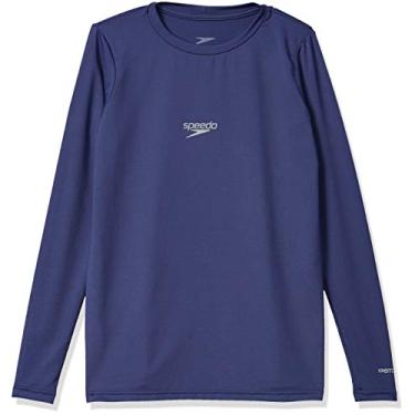 Imagem de Speedo UV Protection Camiseta de Manga Longa, Meninos e Meninas, Azul, 2