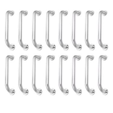 Imagem de Alça de Apoio 30cm Barra Inox Kit 14 Unidades Idoso Cadeirante Deficiente Banheiro Box Corrimao Acessibilidade Suporte