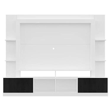 Imagem de Rack Estante com Painel Tv 65" e 2 portas Oslo Multimóveis Branco/preto