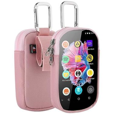 Imagem de TXEsign Bolsa de transporte para leitor de MP3 e MP4 com janela transparente estojo de transporte de viagem para tela sensível ao toque de 4 polegadas MP3 MP4 Music Player bolsa de armazenamento com