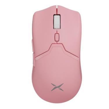 Imagem de DeLUX M800PRO Mouse Gamer sem Fio, Recarregável e Leve, Sensor PAW3395 com 26000DPI, Modo Triplo, Interruptores Huano Pink, Revestimento UV Fosco (Rosa)