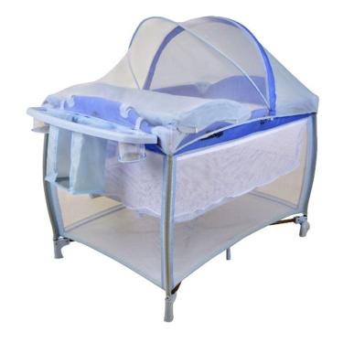 Imagem de Berço Infantil Portátil New Aconchego Azul Burigotto Até 15k