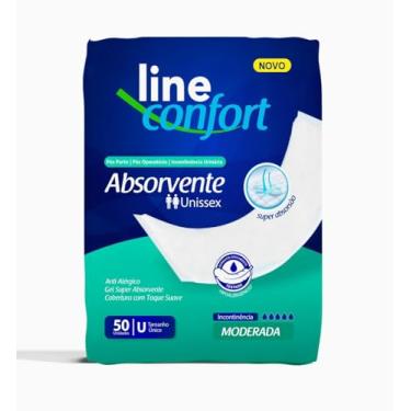 Imagem de Absorvente Geriátrico, Pós Parto Line Confort Pacote Super Econômico 50 Unidades