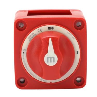 Imagem de Interruptor de bateria de circuito duplo 300A, botão de 3 posições, à prova d'água e durável para baterias marítimas e automotivas, alta tolerância de potência