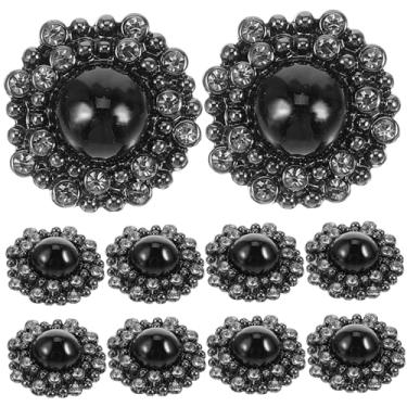 Imagem de Operitacx 30 Peças fivela de diamante de flor de metal botões de artesanato DIY de roupa de decoração variedade de botões de enfeites manual trabalhos manuais decorar