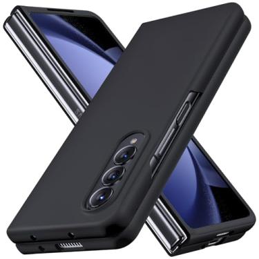 Imagem de YSLBWLE Capa para Samsung Galaxy Z Fold 3, fina e de grau militar, capa protetora rígida à prova de choque PC preto 20-zfold3-01