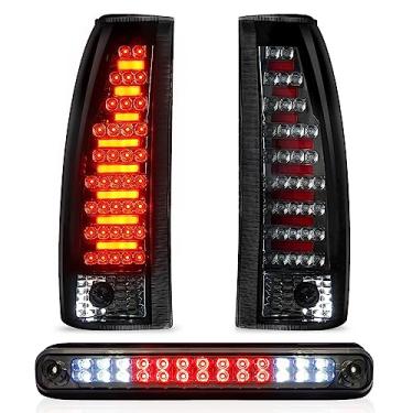 Imagem de Lanterna traseira + 3º terceiro freio de carga para Chevy e GMC C1500 K1500 1988-1999; Chevy & GMC C2500 C3500 K2500 K3500 1988-2000, Chevy Blazer 1992-1994, Silverado 1994, Silverado 1994. 94-1994-Lanterna traseira com certificação DOT 98
