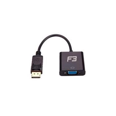 Imagem de Adaptador Displayport para VGA, F3, Preto - JC-CB-DVGA