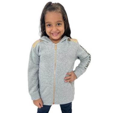 Imagem de Blusa De Frio Casaco Infantil Menina Ziper Capuz Olyns-Feminino