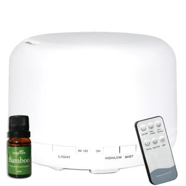 Imagem de Umidificador De Ar Silencioso Quarto Bebe Ultrassônico Led + Óleo Aromatizador Bamboo