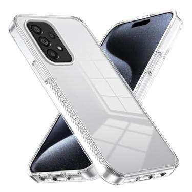 Imagem de Capa transparente compatível com Samsung Galaxy A53 5G, PC de acrílico rígido, capa traseira protetora ultrafina, capa anti-arranhões com absorção de choque compatível com Galaxy A53 5G (Cor: Branco)