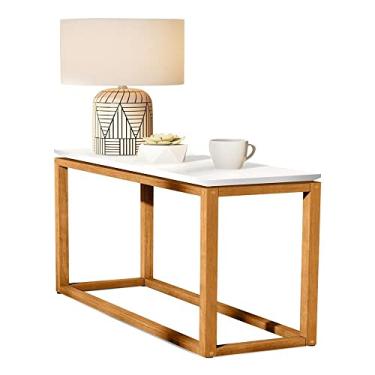 Imagem de Mesa de Apoio Supreme Tebarrot Branco Amendoa Sala Estar