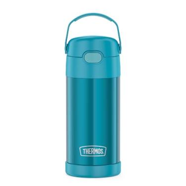 Imagem de Thermos Garrafa térmica infantil Funtainer, aço inoxidável, 355 ml, azul-petróleo